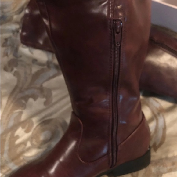 ✔️SOLD✔️Over the knee burgundy boots - Picture 6 of 8